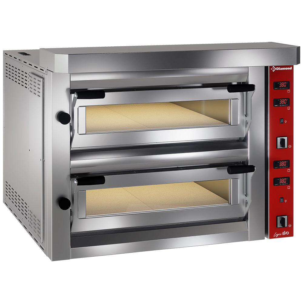 Elektrisk Pizzaovn 2x4 Pizzaer 350mm Fuldt Ildfast Stenovn - Diamond Pizzaovn