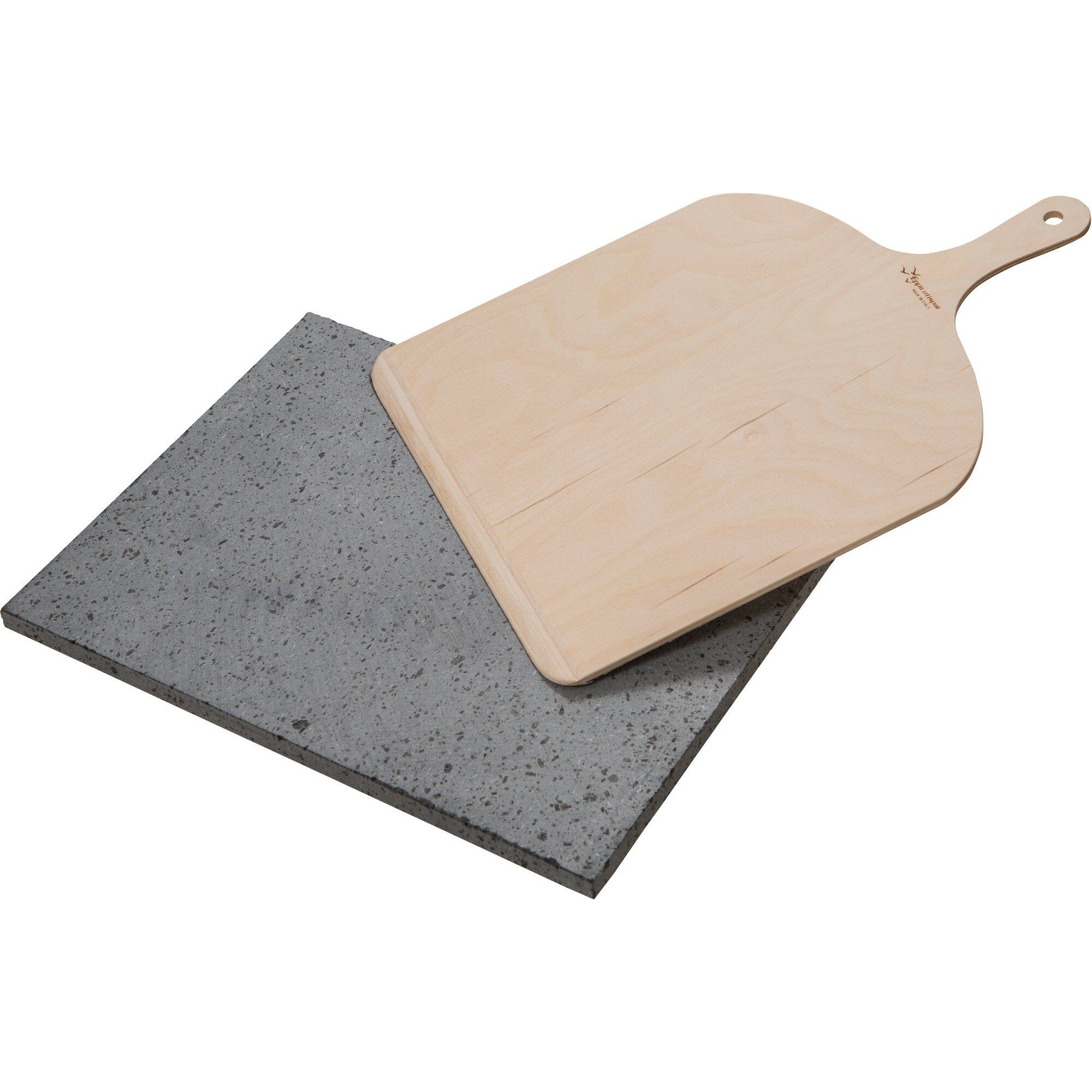 Natur, Grå Eppicotispai Pizzasæt Med Lavasten Bagespade - Eppicotispai Pizzasten  - 8017790008187