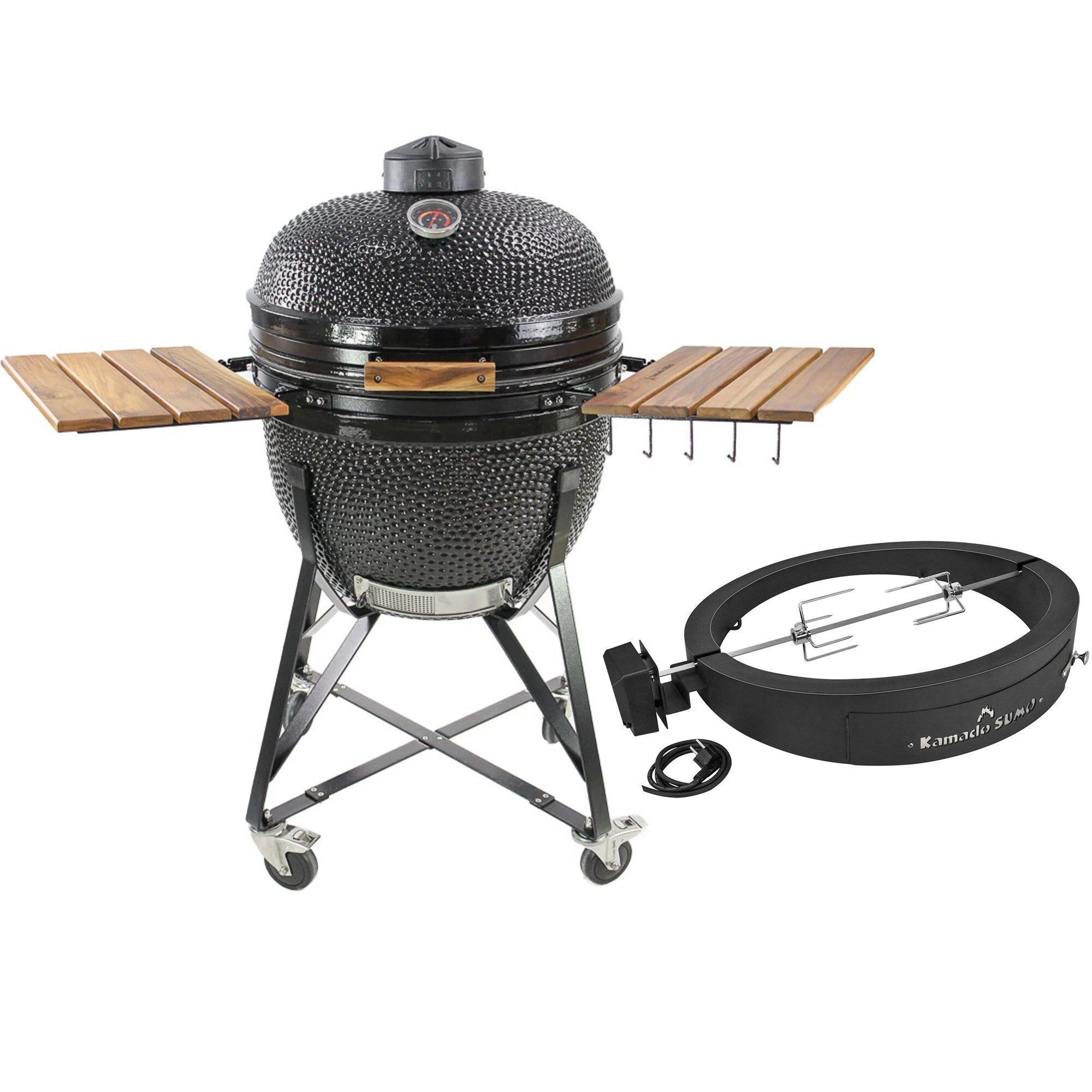 Sort Kamado Sumo Maxi Kulgrill Grillmesterens Rotisserie Pizzaovn - Kamado Sumo Pizzaovn