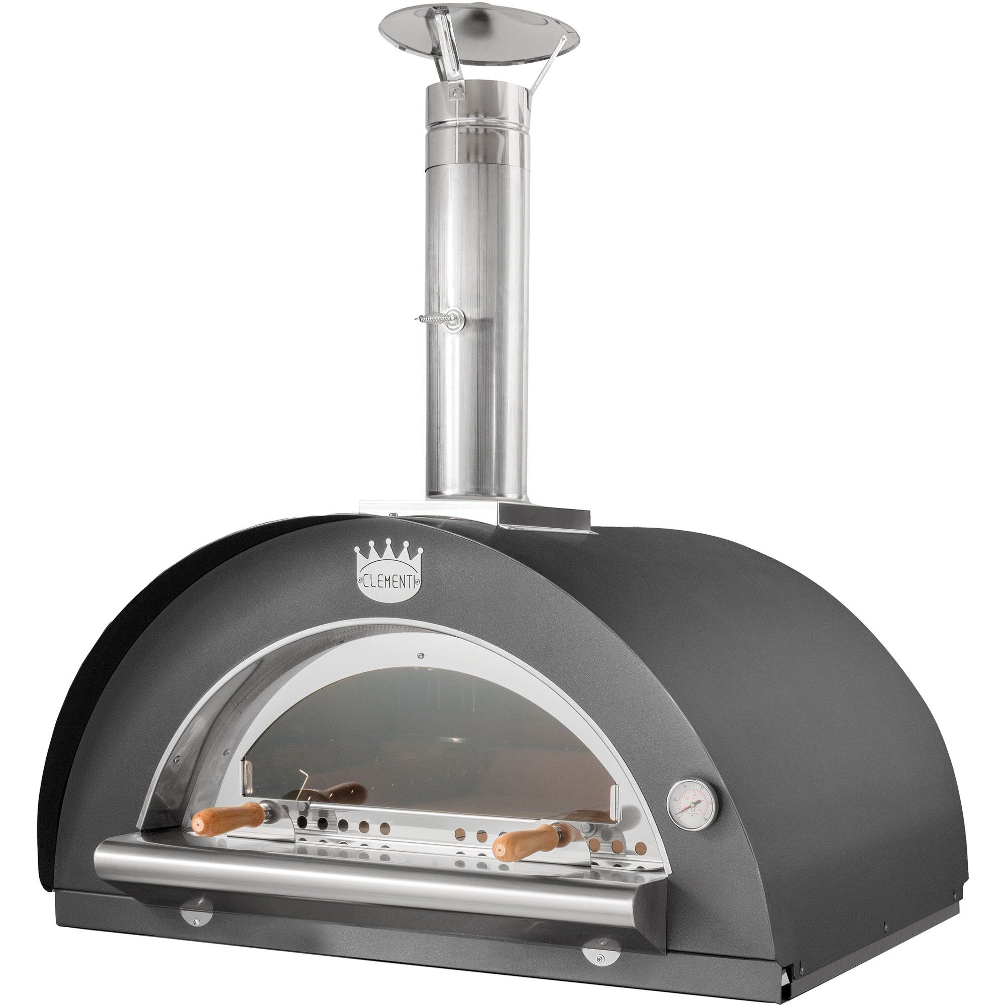 Antracit Clementi Forni Family Brændefyret Pizzaovn 80x60 - Clementi Forni Pizzaovn  - P1853741