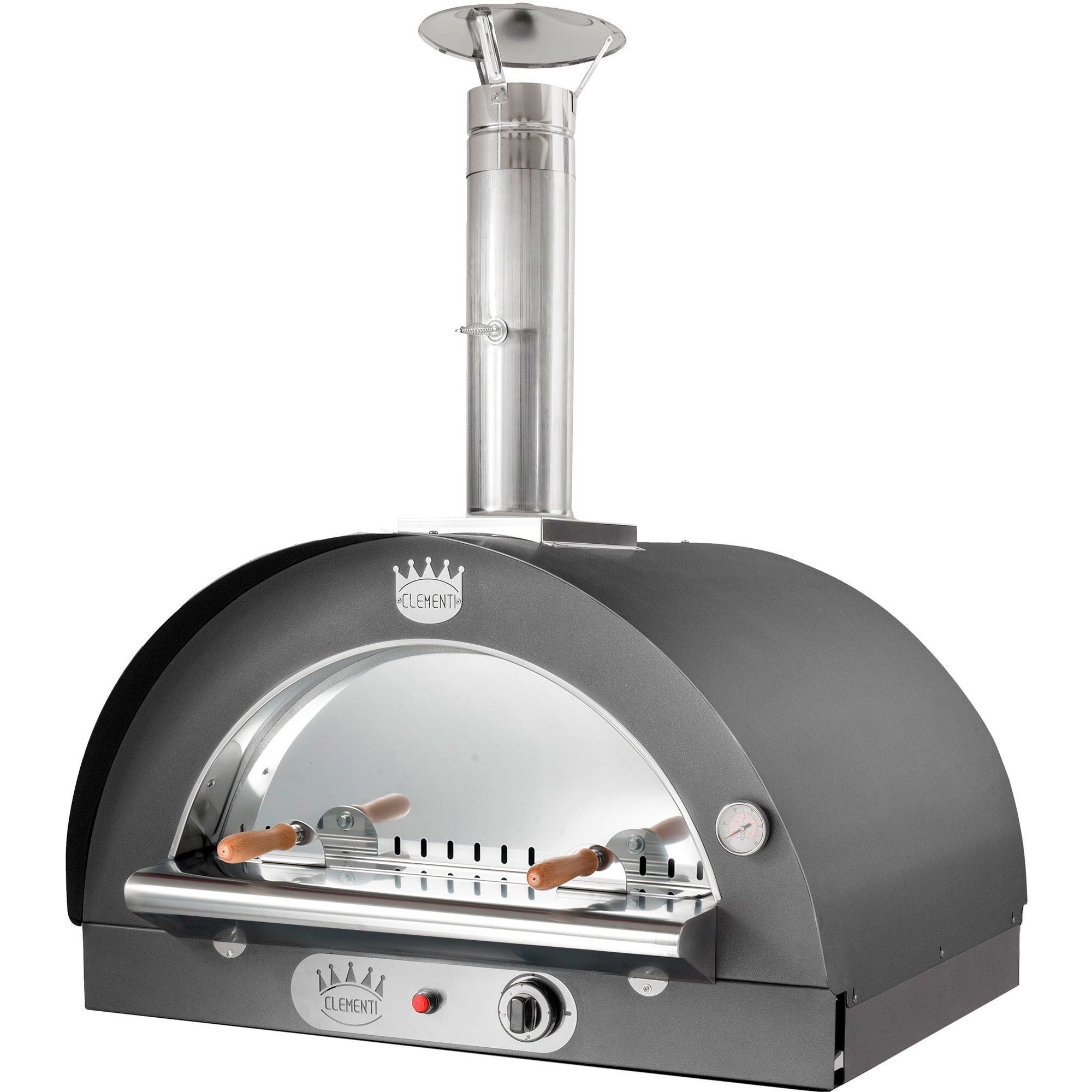 Antracit Clementi Forni Family Gas Pizzaovn 60x60 - Clementi Forni Pizzaovn  - FAMGAS60ANTR
